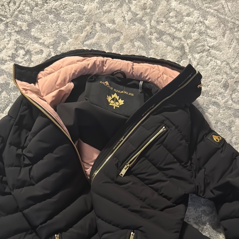Moose Knuckles Black Quilted Women's Jacket